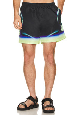 Casablanca - Sporchid Black Printed Swim Shorts