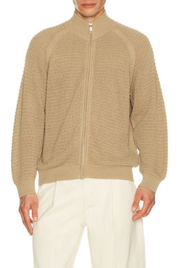 Le17Septembre - Open Knit Zip Up Cardigan