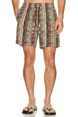 Maui and Sons - Ember Plaid Jam Short