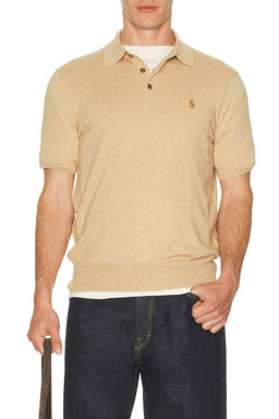 POLO RALPH LAUREN - Short Sleeve Cotton Placket Pullover Sweater Polo Tshirt