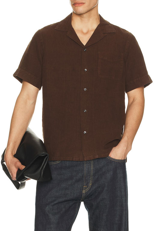 POLO RALPH LAUREN Short Sleeve Garment Dyed Linen Sport Shirt