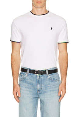 POLO RALPH LAUREN - Short Sleeve Stretch Mesh Crewneck Tee W Tipping Collar