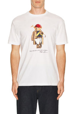 POLO RALPH LAUREN - Short Sleeve Jersey Knit Novelty Polo Society Bear Tee