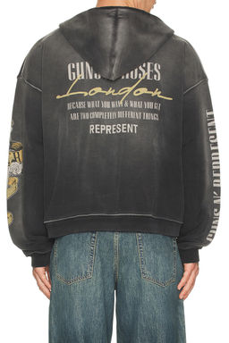 REPRESENT - x Guns N' Roses Cross Zip Through Hoodie