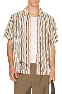 Vince - Beach Stripe Short Sleeve Shirt