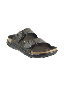 Mochi - Mens Olive Flat ChappalsMochi Olive Camouflage Sliders