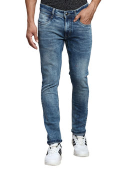 Parx - Skinny Fit Solid Blue Jeans