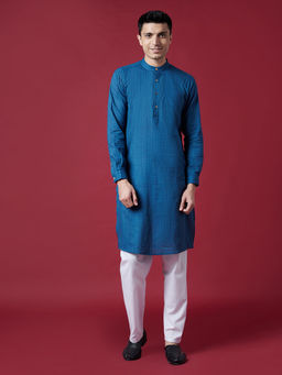 Fabindia - Cotton Printed Slim Fit Kurta With Cuff