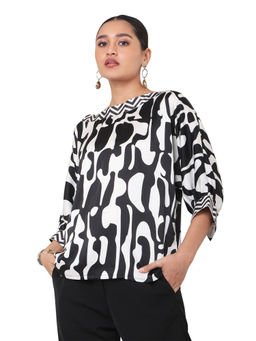 TAMISKA BY NARENDRA KUMAR - Samara Printed Kimono Top