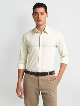 Arrow Newyork - Off White Vertical Stripe Slim Fit Shirt