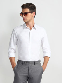 Arrow Newyork - White Manhattan Slim Fit Checks Shirt