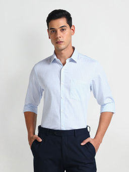 Arrow - Blue Graph Checks Cotton Shirt