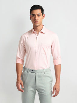 Arrow - Pink Herringbone Pure Cotton Shirt
