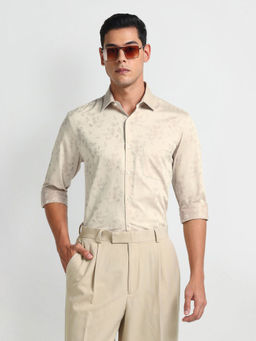 Arrow - Beige Liberty Classic Fit Floral Shirt