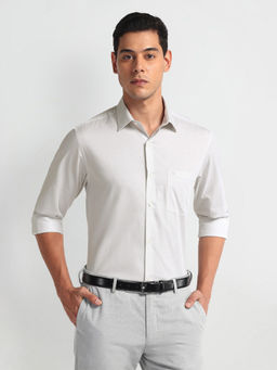 Arrow - Grey Printed Pure Cotton Shirt