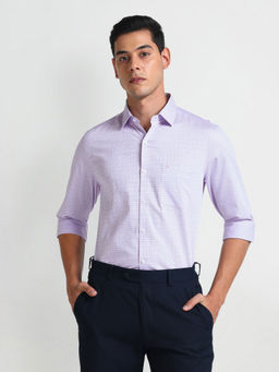 Arrow - Purple Graph Checks Cotton Shirt