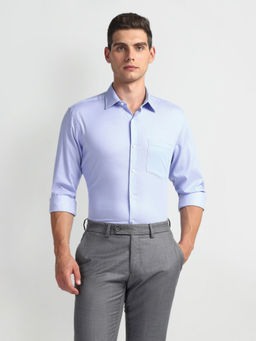 Arrow - Blue Self Patterned Dobby Cotton Shirt