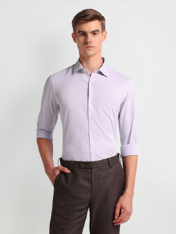 Arrow - Purple Windowpane Checks Dobby Shirt
