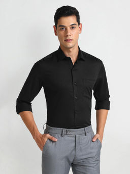 Arrow - Black Geometric Pattern Auto Press Shirt