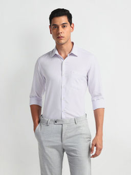 Arrow - Purple Horizontal Stripe Slim Shirt