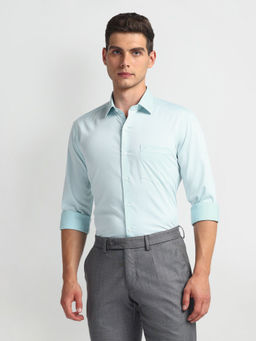 Arrow - Aqua Printed Pattern Slim Fit Shirt