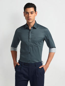 Arrow - Green Ceremonial Printed Cotton Shirt