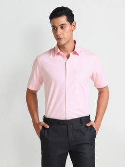 Arrow - Pink Solid Cotton Shirt