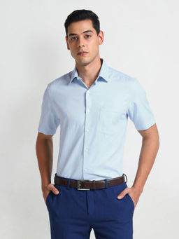 Arrow - Blue Liberty Classic Fit Cotton Shirt