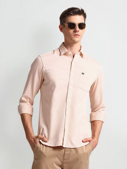 Arrow Sports - Peach Manhattan Slim Fit Dobby Shirt