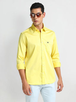 Arrow Sports - Yellow Long Sleeve Solid Shirt
