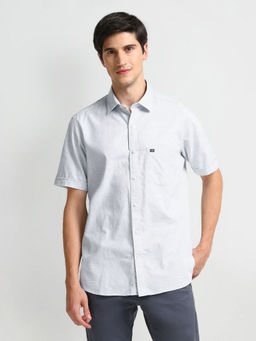 Arrow Sports - Blue Solid Cotton Shirt
