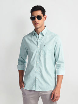 Arrow Sports - Blue Printed Cotton Shirt