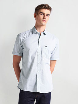 Arrow Sports - Light Blue Short Sleeve Motif Print Shirt