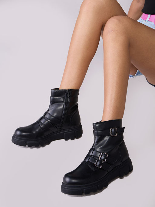 Flat Boots Online Women Boots Buy MIXT By Nykaa Fashion Black