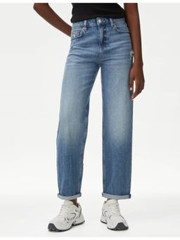 Marks & Spencer - Blue Boyfriend Ankle Grazer Jeans