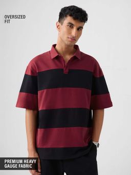The Souled Store - Originals Colourblock Red Flame Men Polo T-shirt