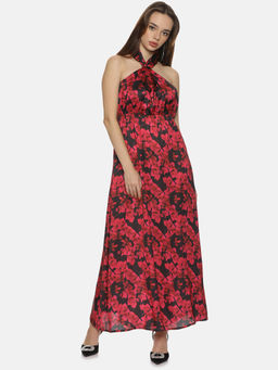 IS.U - Women Magenta Floral Maxi Dress