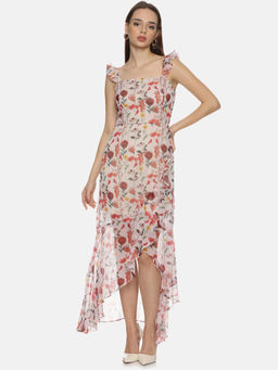 IS.U - Women Off White Floral Maxi Dress