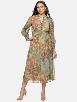 IS.U - Women Multi-Color Floral Midi Dress