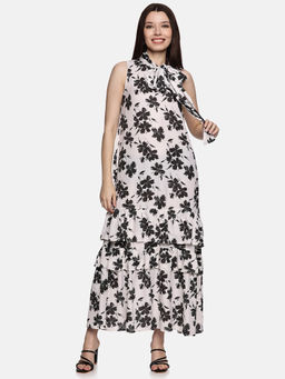 IS.U - Women Off White Floral Maxi Dress