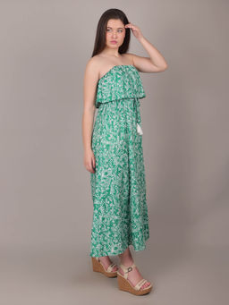 IKI CHIC - Women Green Printed Midi Dress