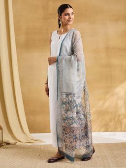 Fabindia - Natural Cotton Silk Hand Block Print Dupatta