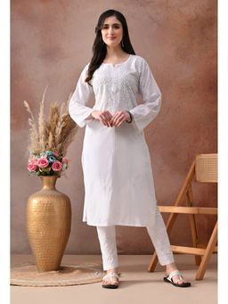 SYRISH - Pure Grace Hand Embroidered Chikankari Cotton Kurta