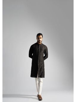 PAARSH - Men Deep Brown Kurta With Pant