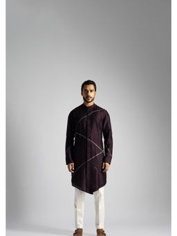 PAARSH - Men Purple Kurta With Pant
