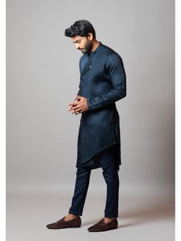 PAARSH - Men Blue Grave Abyss Kurta With Pant