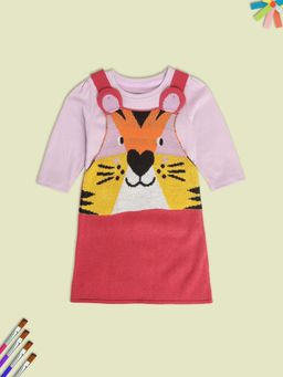 MINI KLUB - Girls Pink Lilac Pinny with Top (Set of 2)