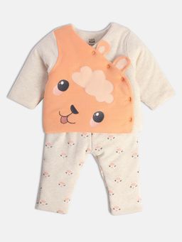 MINI KLUB - Girls Beige Top and Pants (Set of 2)