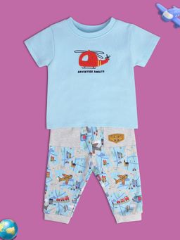 MINI KLUB - Boys Blue Top and Joggers (Set of 2)
