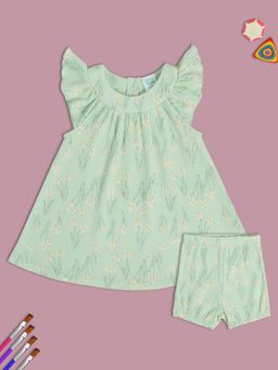 MINI KLUB - Girls Green Dress (Set of 2)